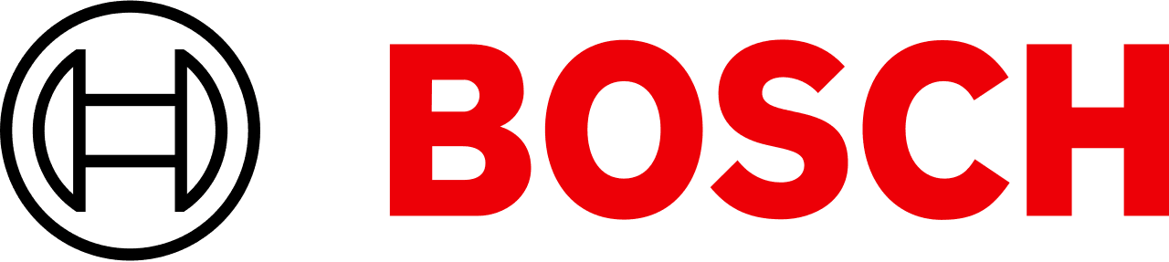 The Bosch logo featuring the brand name in bold red letters on a black background.